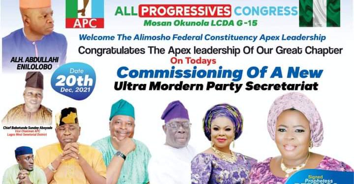Mosan Okunola LCDA Commissions New Party Secretariat