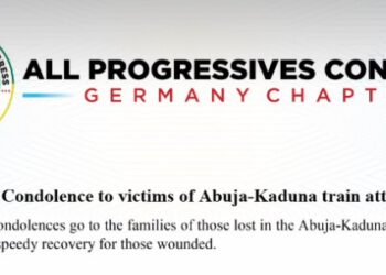 APC Germany Chapter Commiserates With Victims Of Abuja-Kaduna Train Attack