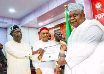 PDP Ogun State Governorship Candidate Hon Ladi Adebutu Receives Certificate Of Return