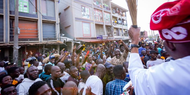 Tinubu: Lagos Agog As ‘City Boy’ Lands In Town Amidst Wild Jubilation