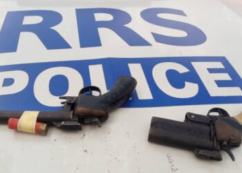Fleeing Robbers Abandon Pistols, Expended Cartridge After A Hot Chase From RRS