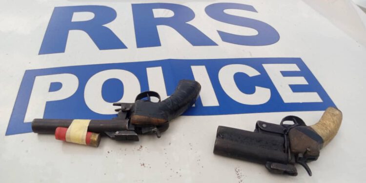 Fleeing Robbers Abandon Pistols, Expended Cartridge After A Hot Chase From RRS