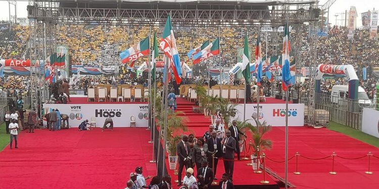 Buhari Arrives Lagos For APC Campaign Rally