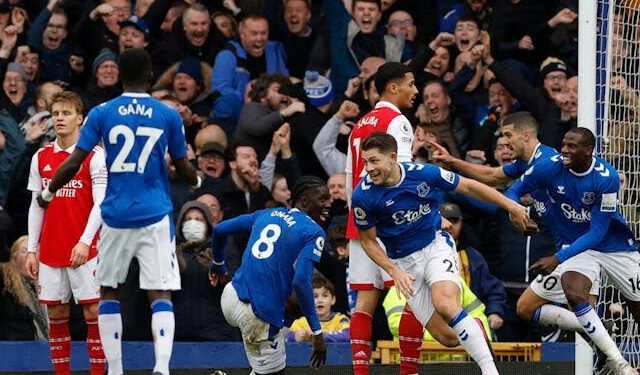 Struggling Everton Stun EPL Leaders Arsenal In Goodison Park