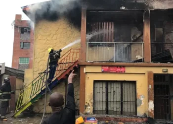 Fire Guts Olowu Spare Parts Market In Lagos