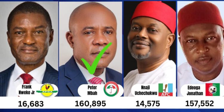PDP’s Mbah Defeats LP’s Edeoga To Win Enugu Governorship Election