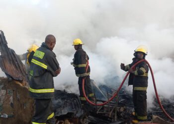 Fire Guts Lagos Spare Parts Market, Security Guard Killed