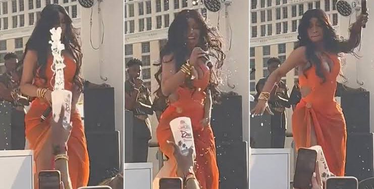 Cardi B Throws Microphone At Fan During Concert