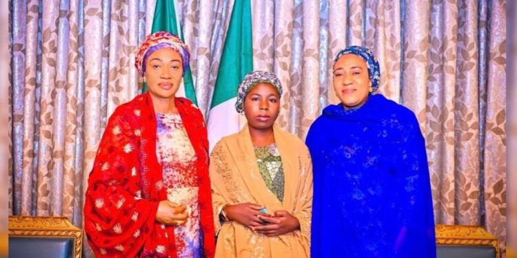 First Lady Welcomes Rescued Chibok Girl