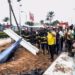 Four Escape Death As Helicopter Crashes In Ikeja, Lagos