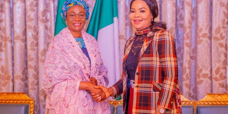 Nkeiruka Onyejeocha Visits Oluremi Tinubu CON