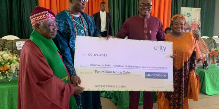 Unity Bank Donates N10 Million To Fiditi National Open University