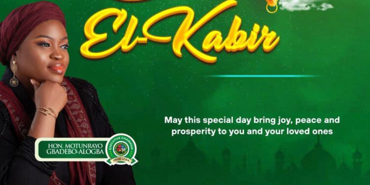 Hon. Motunrayo Gbadebo-Alogba Extends Warm Eid-El-Kabir Greetings to Muslims Worldwide