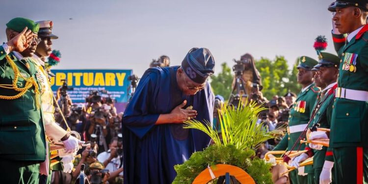 President Tinubu Leads Tribute as Late Chief of Army Staff is Buried at National Cemetery