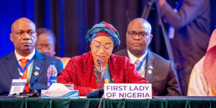 Oluremi Tinubu Advocates Sustainable Health Financing at AU Summit in Addis Ababa