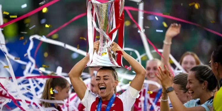 Arsenal beat Barcelona 1-0 to win women’s Champions League