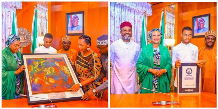 Oluremi Tinubu Celebrates Teenage Prodigy with Autism Who Set Guinness World Record