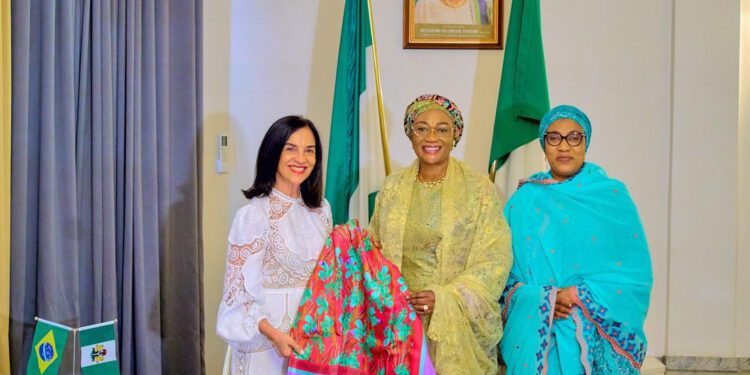 Photo News: Oluremi Tinubu Receives Brazilian Vice President’s Wife at State House