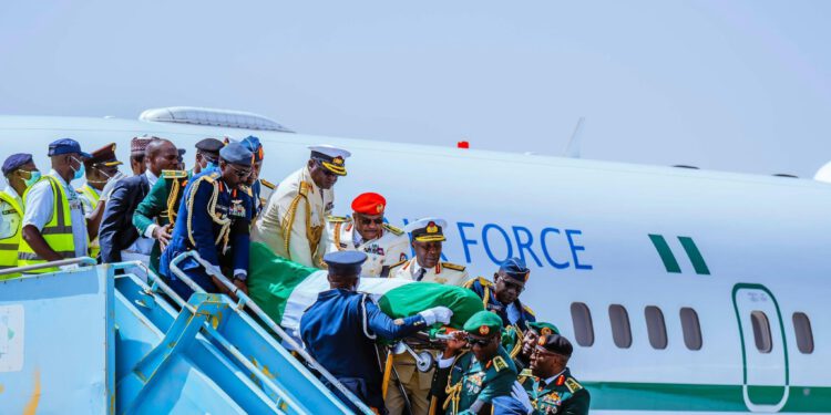 President Tinubu Receives Remains of Former President Buhari in Katsina Ahead of Final Rites in Daura