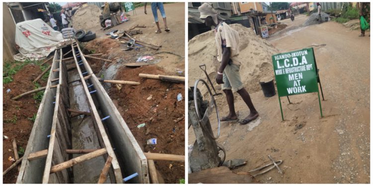 Igando-Ikotun LCDA Chairman Akinsanya Flags Off Drainage Rehabilitation on AnuOluwapo Street