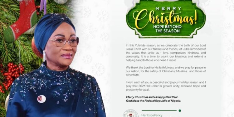 Oluremi Tinubu Calls for Love, Unity and Hope Beyond the Christmas Season