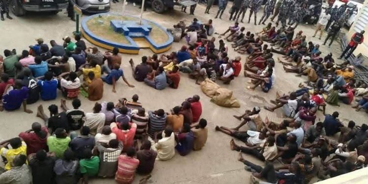 FCT Police Smash Crime Hideouts, Arrest 300, Recover Knives, Cannabis, Toy Gun